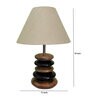Beige Fabric Shade With Brown And Black Base Table Lamp