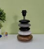 Beige Shade Wooden Stone Handmade Antique Finese Table Lamp