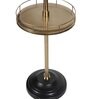 Beige Fabric Shade Floor Lamp With Black & Gold Base
