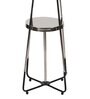 Beige Fabric Shade Floor Lamp With Black & Nickel Base