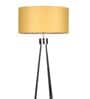 Ebenezer Beige Fabric Shade Shelf Floor Lamp With Iron Base