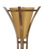 Beige Fabric Shade Floor Lamp With Brown Base