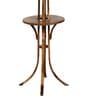 Beige Fabric Shade Floor Lamp With Brown Base