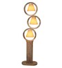 Ashley Beige Fabric Shade Novelty Floor Lamp With Wood Base