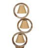 Ashley Beige Fabric Shade Novelty Floor Lamp With Wood Base