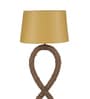 Nirvana Beige Fabric Shade Club Floor Lamp With Wood Base
