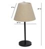 Beige Fabric Shade Table Lamp, Modern Bedside & Desk Lamp with Metal Base for Bedroom, Living Room & Home Decor