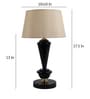 Beige Fabric Shade Table Lamp with Black Base