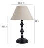 Beige Fabric Shade Table Lamp With Black Base
