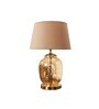 Hertz Beige Fabric Shade Night Lamp With Glass Base