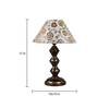 Beige Fabric Shade Table Lamp With Copper Base