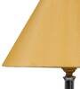 Beige Fabric Shade Table Lamp With White Base