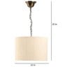 Beige Fabric Single Hanging Light