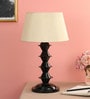 Lavery Beige Fabric Shade Night Lamp With Metal Base
