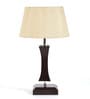 Callam Beige Fabric Shade Night Lamp With Metal Base