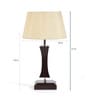 Callam Beige Fabric Shade Night Lamp With Metal Base