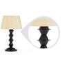 Lavery Beige Fabric Shade Night Lamp With Metal Base