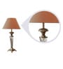 Beige Fabric Shade Table Lamp with Gold Base
