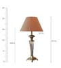 Beige Fabric Shade Table Lamp with Gold Base