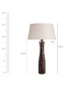 Beige Fabric Shade Table Lamp with Brown Base