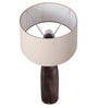 Beige Fabric Shade Table Lamp with Brown Base