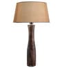Beige Fabric Shade Table Lamp with Brown Base