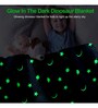 Beige Fleece Solid 280 GSM Glow in The Dark Fleece Throw Single Kids Blanket