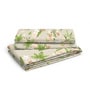 Beige Floral 104 TC Cotton Single Bed Sized Bed Sheets With 1 Pillow Cover