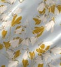 Beige Floral 104 TC Cotton Single Bed Sized Bed Sheets With 1 Pillow Cover