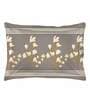 Beige Floral 104 TC Cotton Single Bed Sized Bed Sheets With 1 Pillow Cover