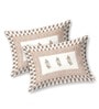 Beige Floral 144 TC Cotton King Bedsheet and 2 Pillow Cover