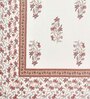 Beige Floral 144 TC Cotton King Bedsheet and 2 Pillow Cover