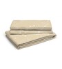 Beige Floral 146 TC Cotton Single Bed Sized Bed Sheets With 1 Pillow Cover