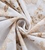 Beige Floral 180 TC Cotton King Bedhseet 2 pillow covers