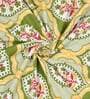 Beige Floral 180 TC Cotton King Size Bedsheet With 2 Pillow Cover
