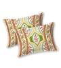 Beige Floral 180 TC Cotton King Size Bedsheet With 2 Pillow Cover