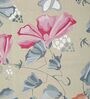 Beige Floral 186 TC Cotton Single Bed Sized Bed Sheets With 1 Pillow Cover