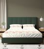 Beige Floral 200 TC Cotton Single Bedsheet with 1 Pillow Cover