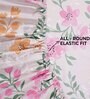 Multicolor Floral 220 TC Microfiber Double King Sized Bedsheet with 2 Pillow Covers