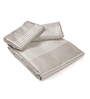 Beige Striped 300 TC Cotton King Bedsheet with 2 Pillow Covers