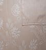 Beige Floral 400 TC Single Bedsheet with 2 Pillow Covers Luxury Series Collection