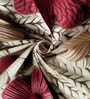 Beige Floral 7D King Size Cotton Blend Double Bedsheet with 2 Pillow Covers