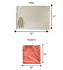 Beige Floral Cotton Blend (Set of 6) Placemat With Napkins