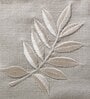 Beige Floral Leaves Embroidered with Tassels  Polyster Blend (12 x84)  Table Runner