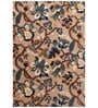 Beige Floral Wool 4 ft x 6 Hand Tufted Carpet