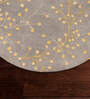 Beige Floral Wool Hand Tufted Round Carpet