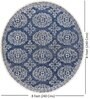 Beige Floral Wool Round Carpets Hand tufted Carpet