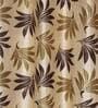 Beige Floral Polyester 5Ft Semisheer Eyelet Window Curtains (Set Of 2)