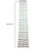 Beige Striped 100% Cotton 96 x 18 Inches Bed Runner