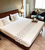 Beige Geometric 100% Cotton 96 x 18 Inches Bed Runner